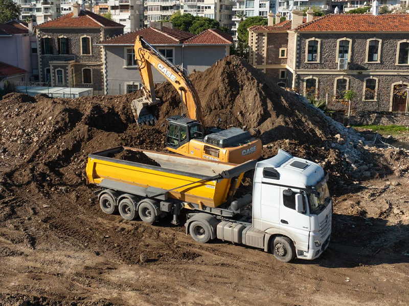 İnşaat hafriyat dolgu işlemleri.
